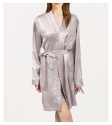 Áo choàng tắm vải lụa màu xám, đẹp, sang trọng, cao cấp